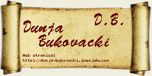 Dunja Bukovački vizit kartica